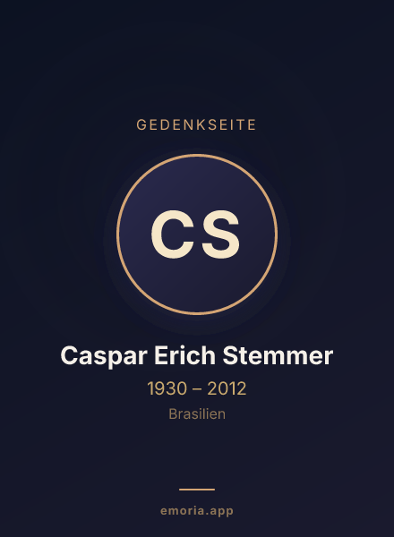 Gedenkportrait von Caspar Erich Stemmer