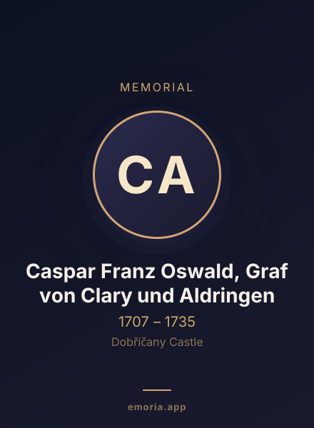 Memorial portrait of Caspar Franz Oswald, Graf von Clary und Aldringen