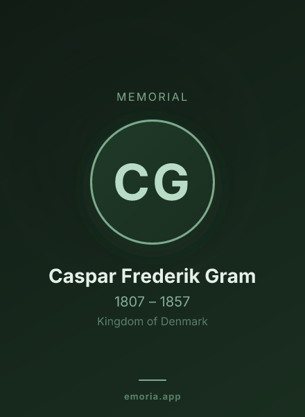 Memorial portrait of Caspar Frederik Gram
