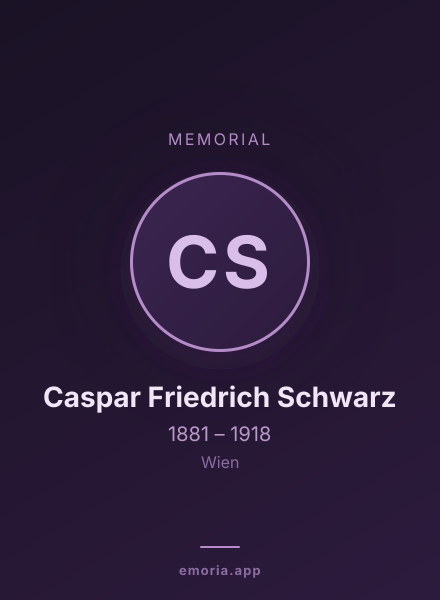Memorial portrait of Caspar Friedrich Schwarz