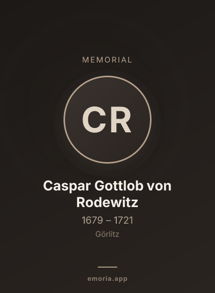 Memorial portrait of Caspar Gottlob von Rodewitz