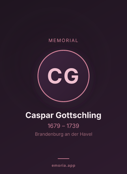 Memorial portrait of Caspar Gottschling