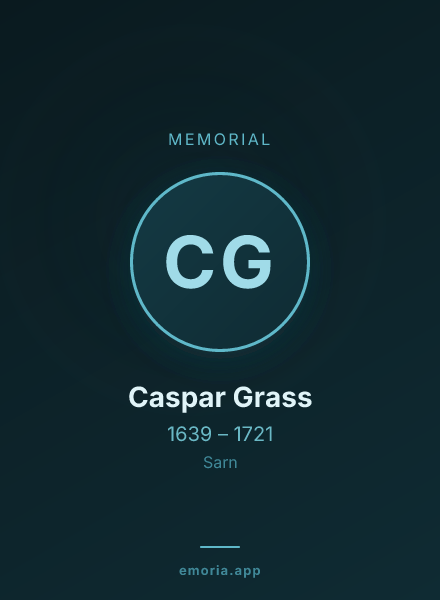 Memorial portrait of Caspar Grass