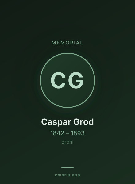 Memorial portrait of Caspar Grod