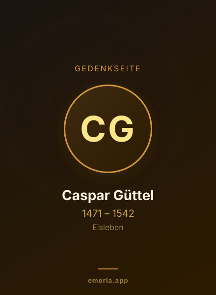 Gedenkportrait von Caspar Güttel