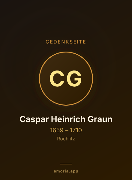 Gedenkportrait von Caspar Heinrich Graun