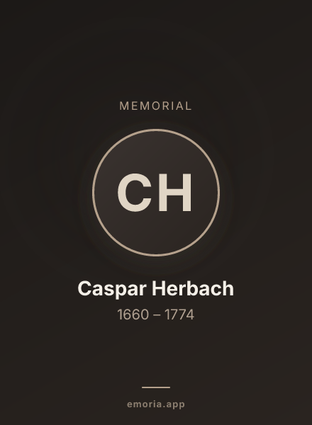 Memorial portrait of Caspar Herbach