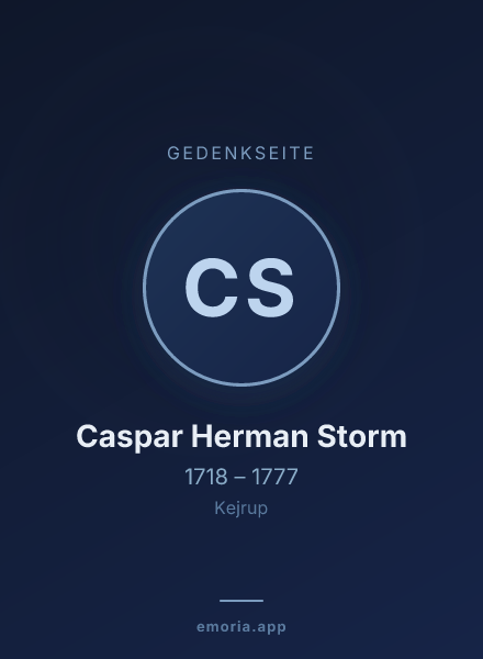 Gedenkportrait von Caspar Herman Storm