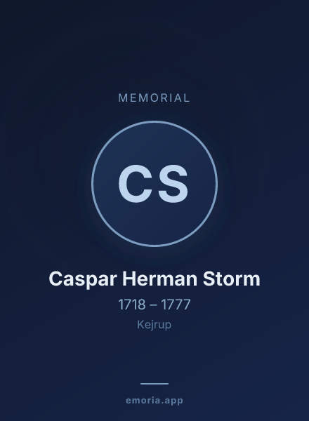 Memorial portrait of Caspar Herman Storm