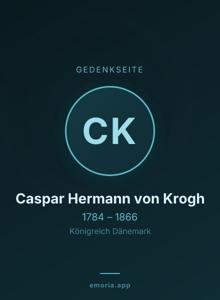 Gedenkportrait von Caspar Hermann von Krogh