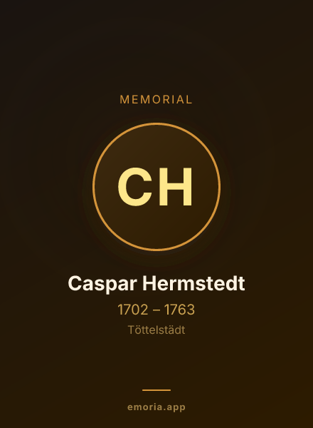 Memorial portrait of Caspar Hermstedt