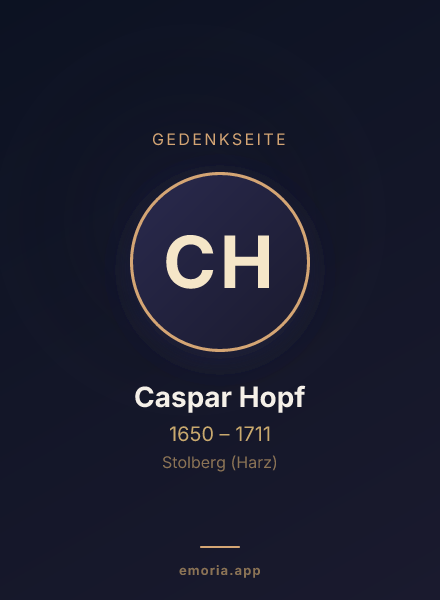Gedenkportrait von Caspar Hopf