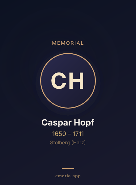 Memorial portrait of Caspar Hopf