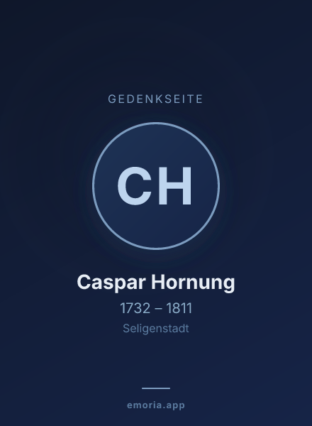 Gedenkportrait von Caspar Hornung