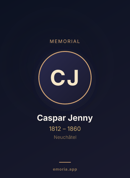 Memorial portrait of Caspar Jenny