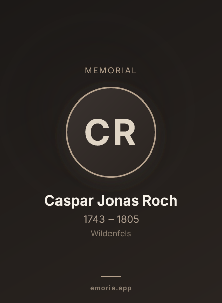 Memorial portrait of Caspar Jonas Roch