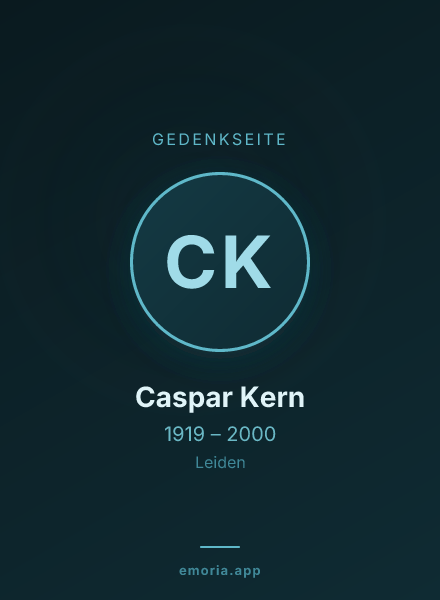 Gedenkportrait von Caspar Kern