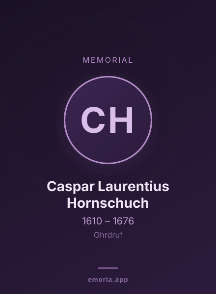 Memorial portrait of Caspar Laurentius Hornschuch