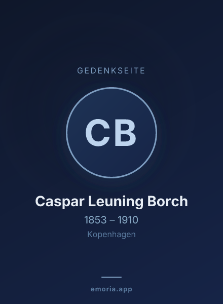 Gedenkportrait von Caspar Leuning Borch
