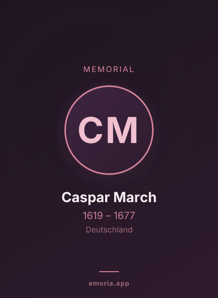 Memorial portrait of Caspar March