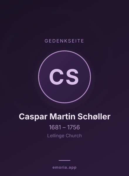 Gedenkportrait von Caspar Martin Schøller