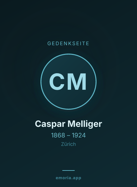 Gedenkportrait von Caspar Melliger