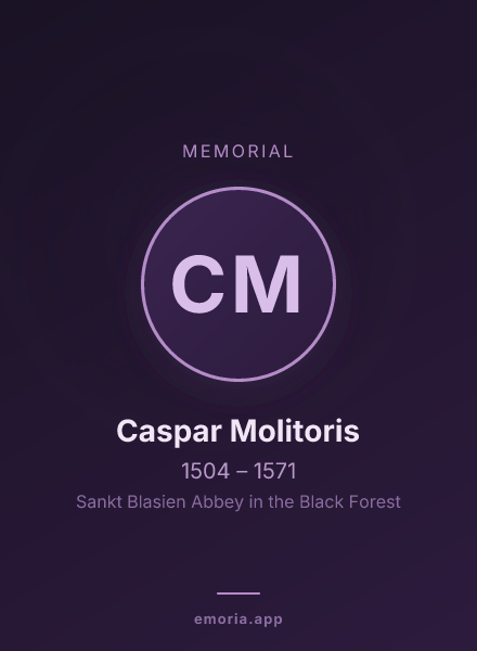 Memorial portrait of Caspar Molitoris