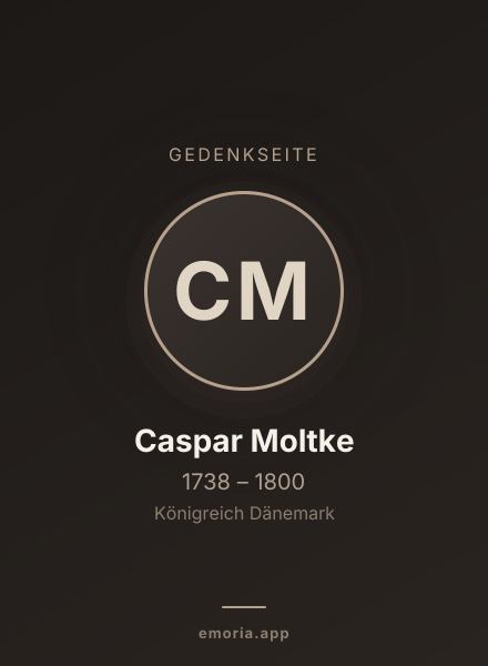 Gedenkportrait von Caspar Moltke
