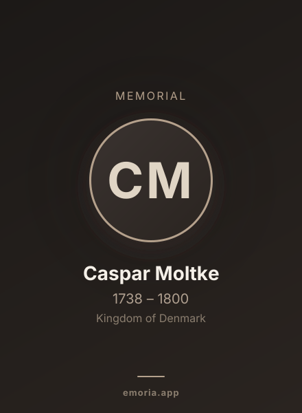 Memorial portrait of Caspar Moltke