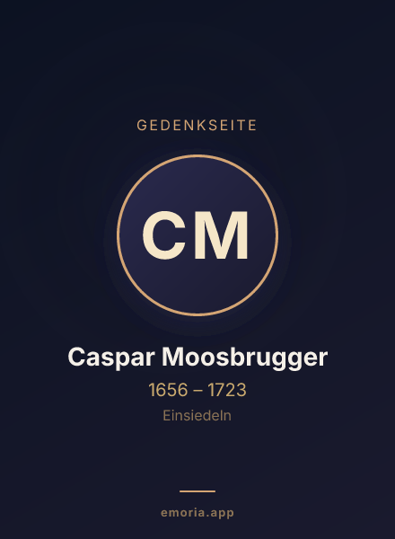 Gedenkportrait von Caspar Moosbrugger