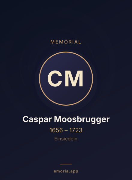 Memorial portrait of Caspar Moosbrugger
