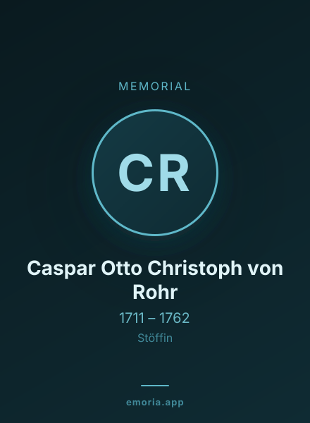 Memorial portrait of Caspar Otto Christoph von Rohr