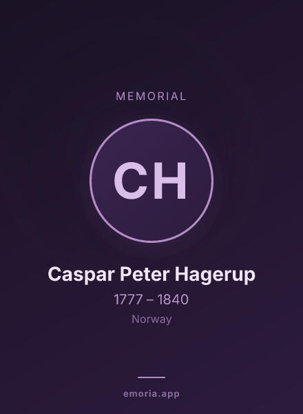 Memorial portrait of Caspar Peter Hagerup