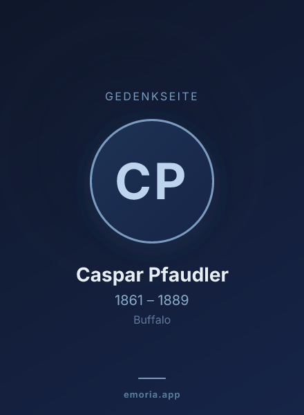 Gedenkportrait von Caspar Pfaudler