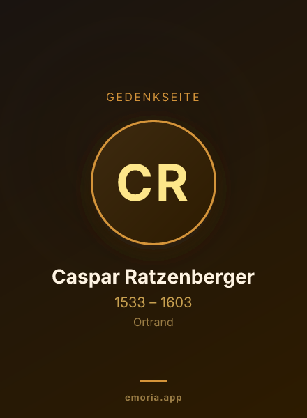 Gedenkportrait von Caspar Ratzenberger