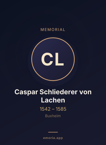 Memorial portrait of Caspar Schliederer von Lachen