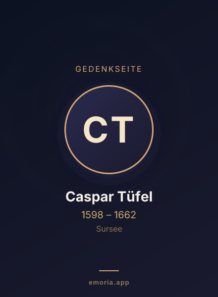 Gedenkportrait von Caspar Tüfel