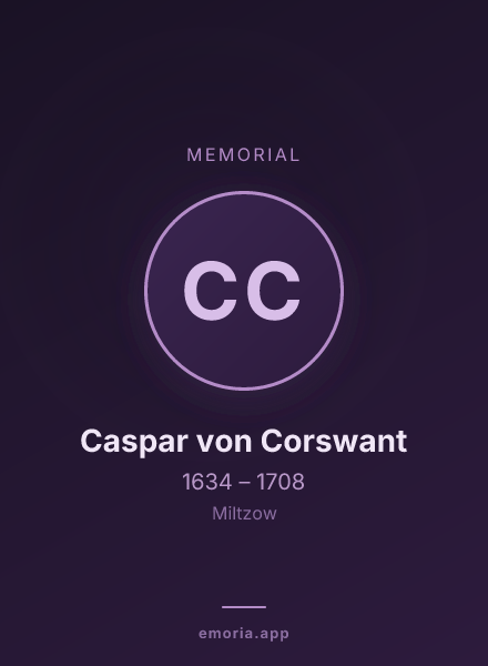 Memorial portrait of Caspar von Corswant