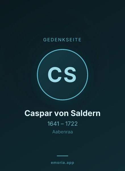 Gedenkportrait von Caspar von Saldern