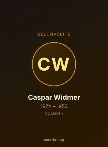Gedenkportrait von Caspar Widmer