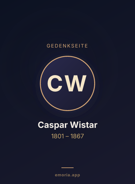 Gedenkportrait von Caspar Wistar