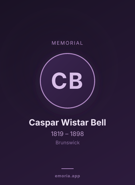 Memorial portrait of Caspar Wistar Bell