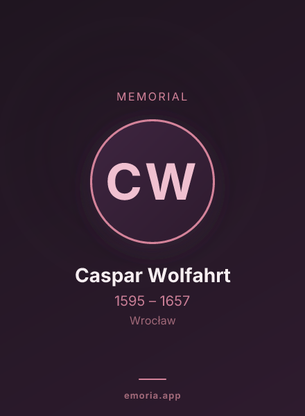 Memorial portrait of Caspar Wolfahrt