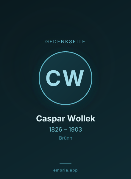 Gedenkportrait von Caspar Wollek