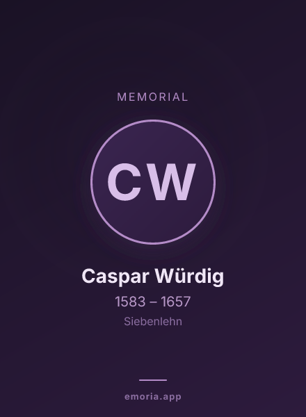 Memorial portrait of Caspar Würdig