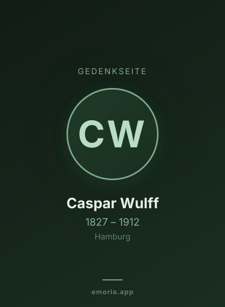 Gedenkportrait von Caspar Wulff