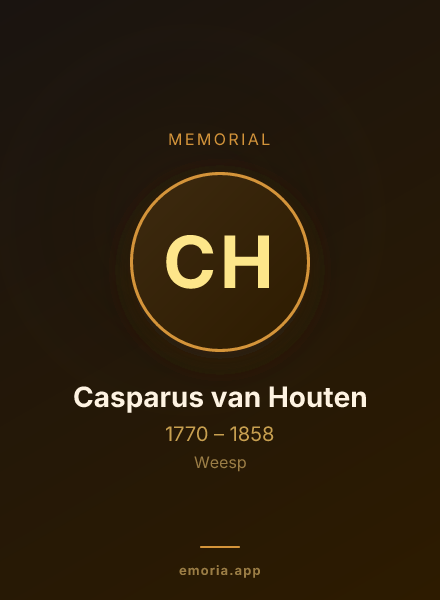 Memorial portrait of Casparus van Houten