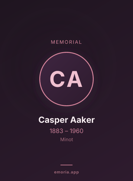 Memorial portrait of Casper Aaker