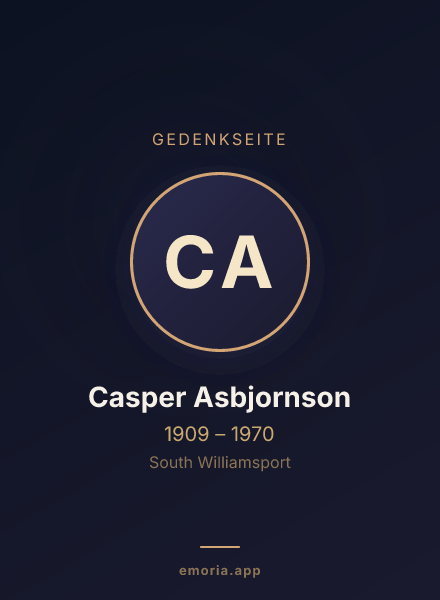 Gedenkportrait von Casper Asbjornson