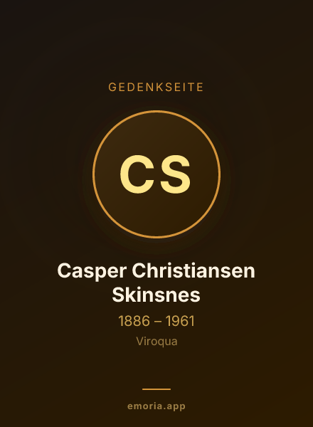 Gedenkportrait von Casper Christiansen Skinsnes